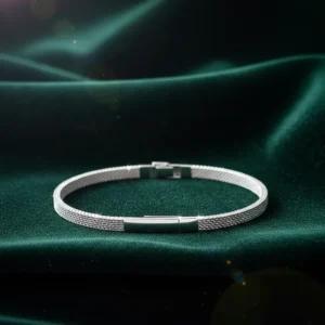 Tejida Cobra — Pulsera plata 925 hombre 20cm